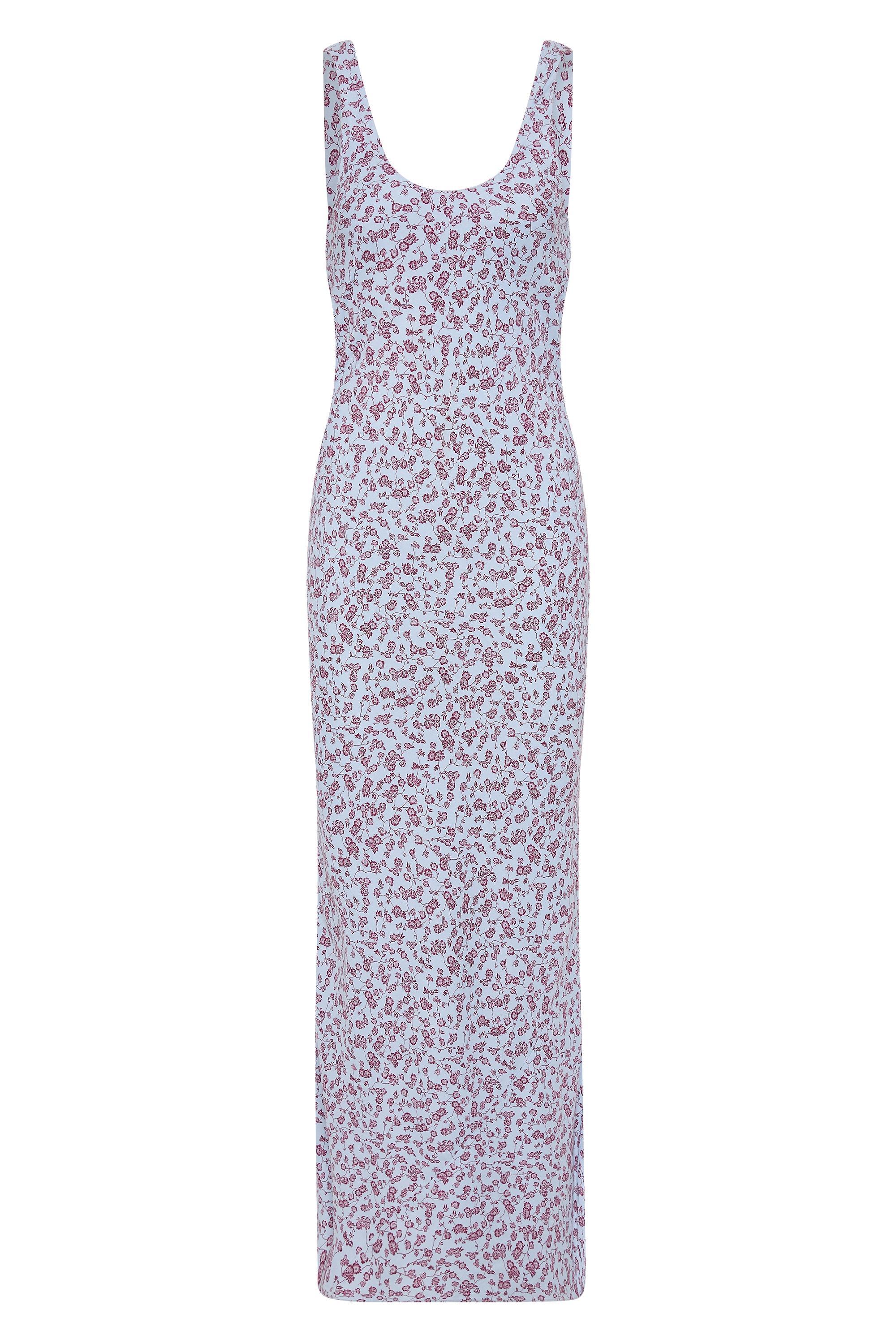 Olivia Maxi Dress Amaryllis Floral Blue Product Image