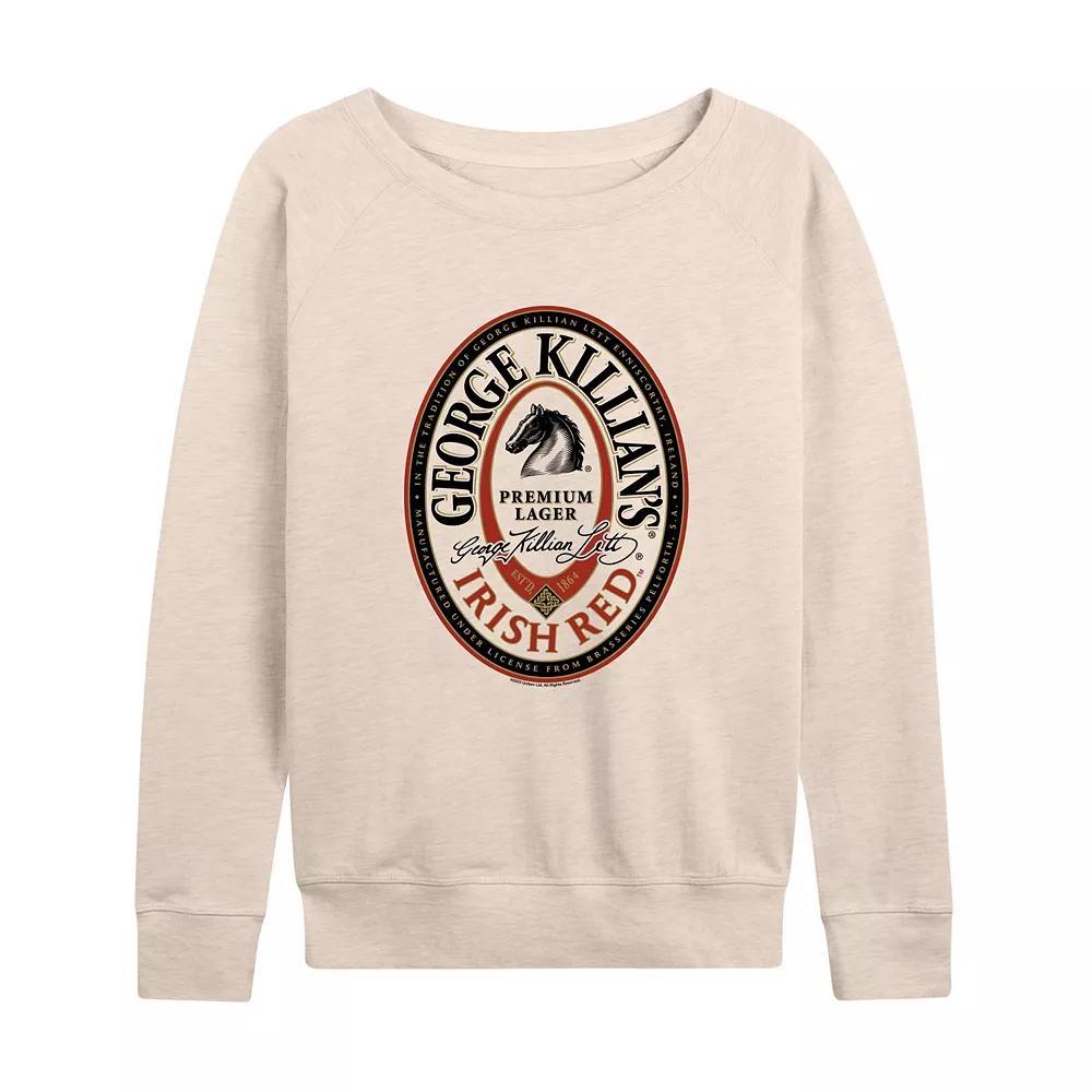 Women's Killian's Premium Lager Logo French Terry Long Sleeve Tee, Size: XL, Beige Product Image