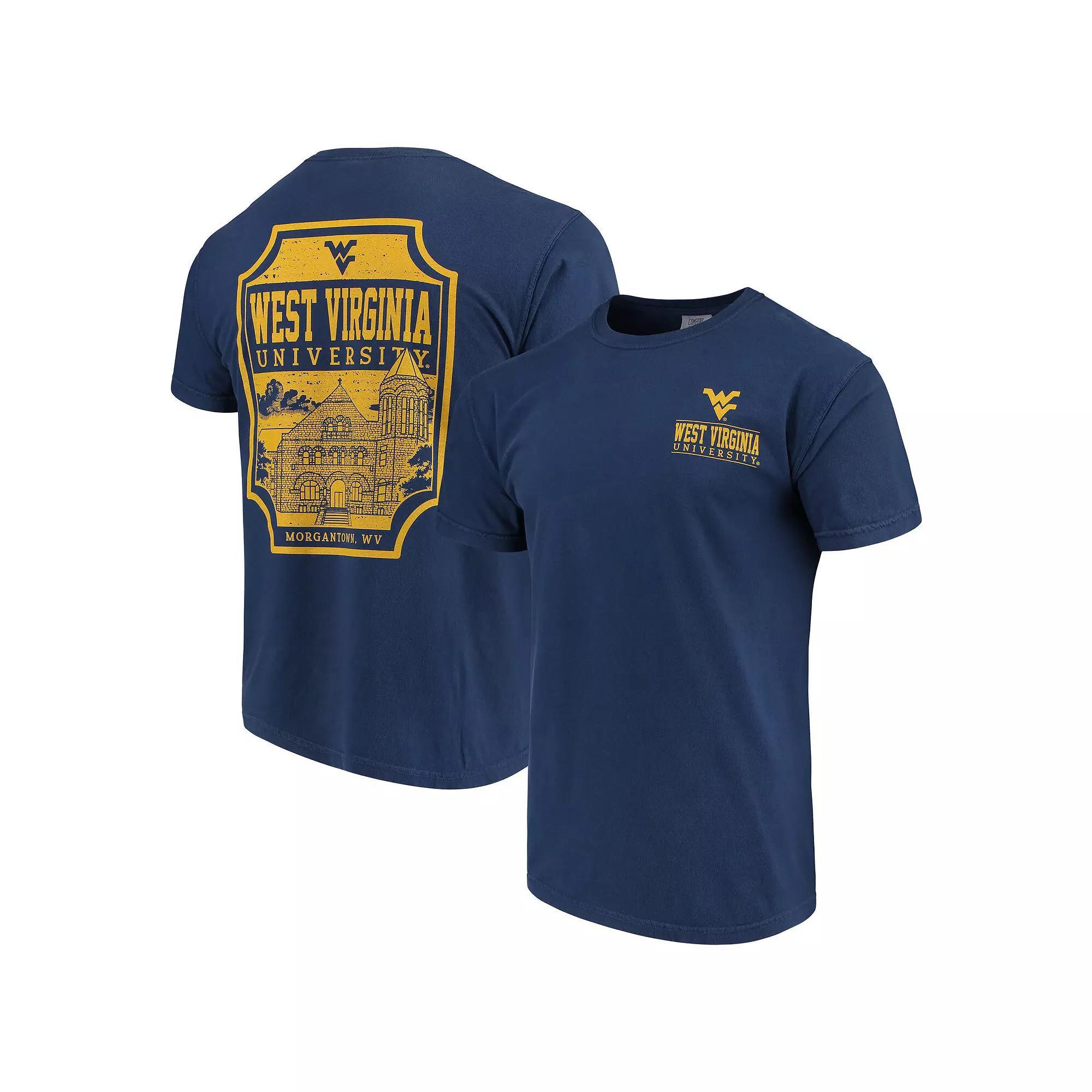 Men's Navy West Virginia Mountaineers Comfort Colors Campus Icon T-Shirt, Size: Medium, Blue Product Image