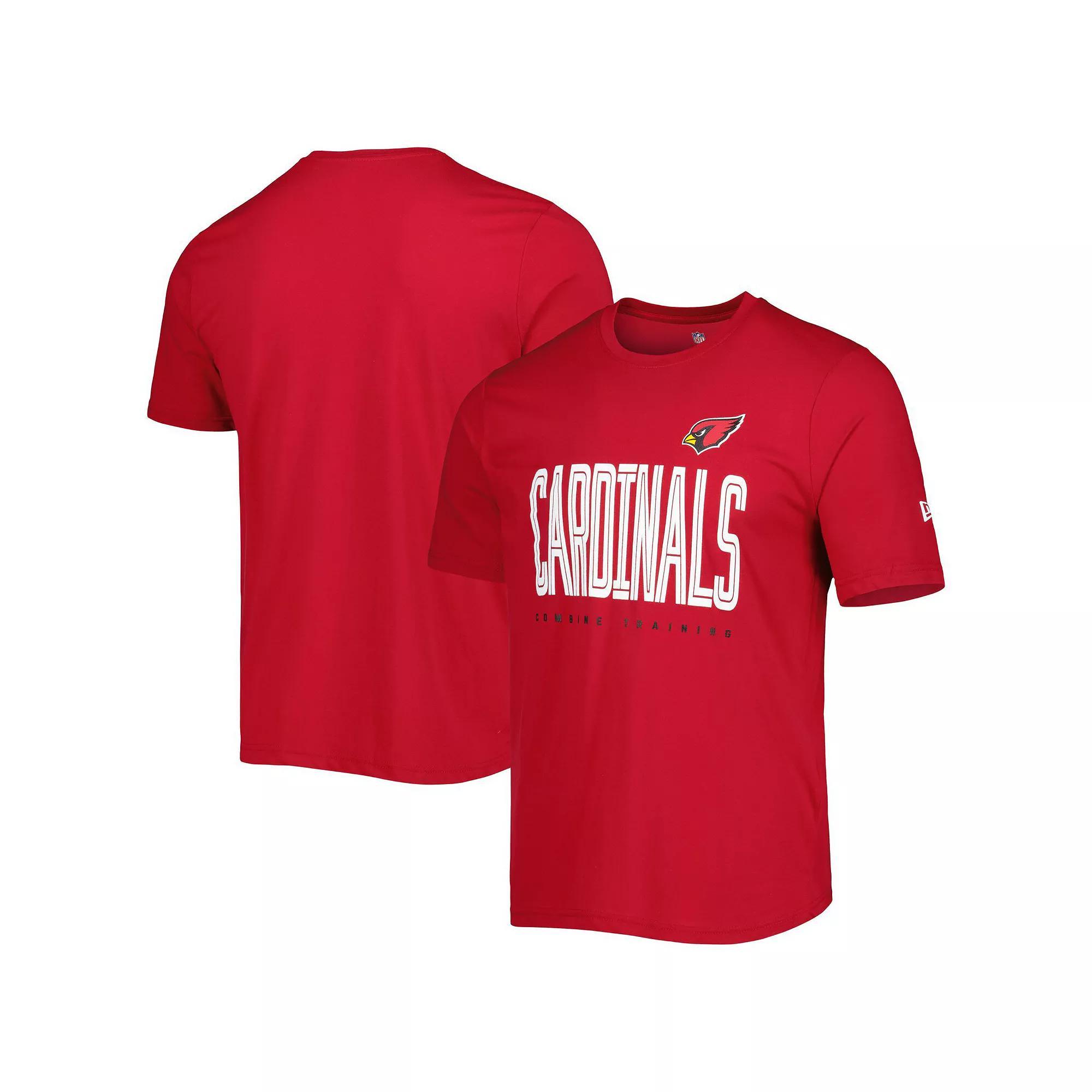 Men's New Era Cardinal Arizona Cardinals Combine Authentic Training Huddle Up T-Shirt,  Product Image