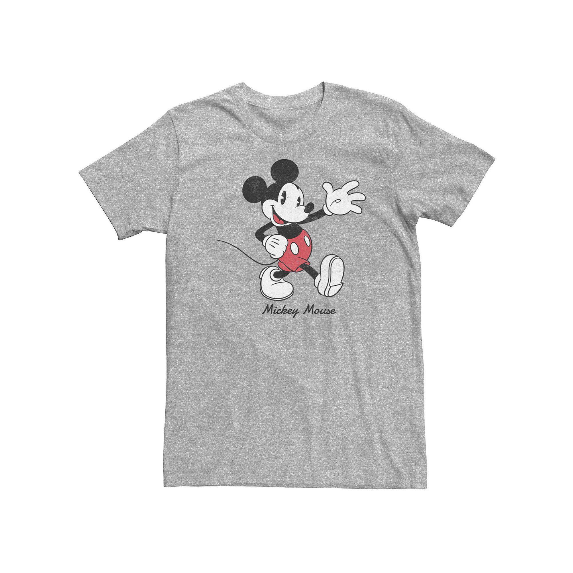 Disney's Mickey Mouse Big & Tall Cursive Text Circle Logo Tee, Men's,  Product Image