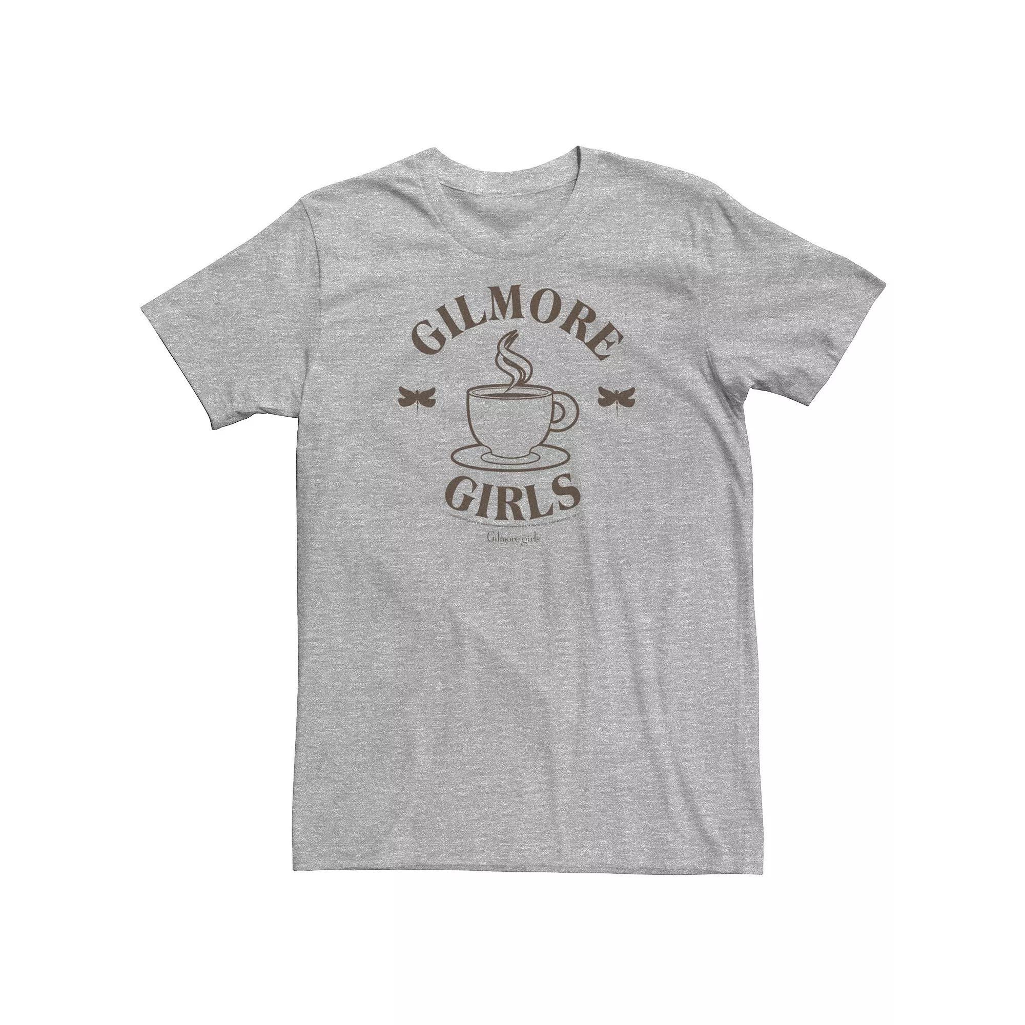 Big & Tall Gilmore Girls Coffee Cup Logo Tee, Men's, Size: 4XLT, Athletic Grey Product Image