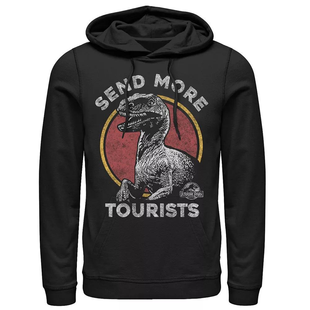 Men's Jurassic World Two Owen Claire Movie Poster Hoodie, Size: XXL, Blue Product Image