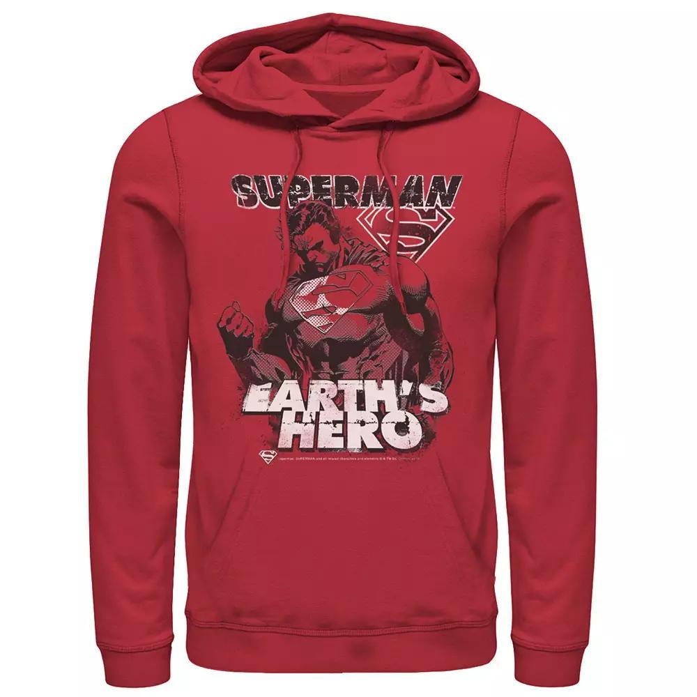 Men's DC Comics Superman Earth's Hero Sketched Poster Hoodie,  Product Image