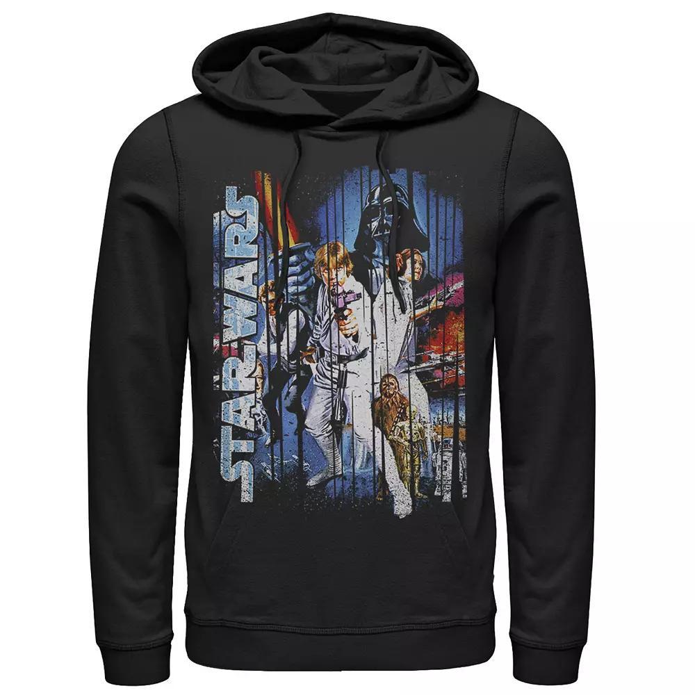 Men's Star Wars Classic Group Shot Striped Poster Hoodie,  Product Image