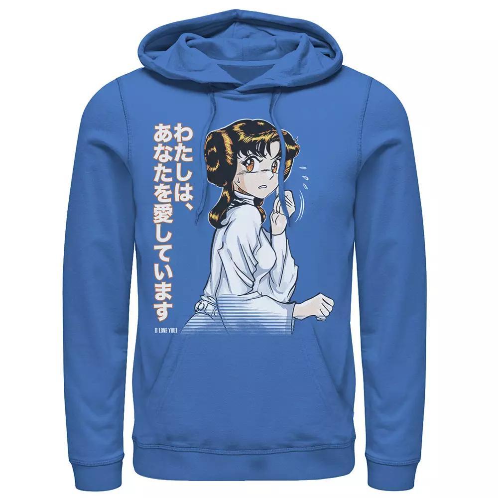 Men's Star Wars Leia Anime She Says Hoodie, Size: Small, Royal Product Image