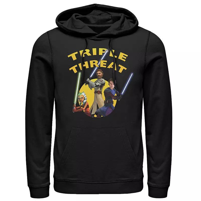 Men's Star Wars: Clone Wars Group Shot Triple Threat Hoodie, Size: XXL, Black Product Image