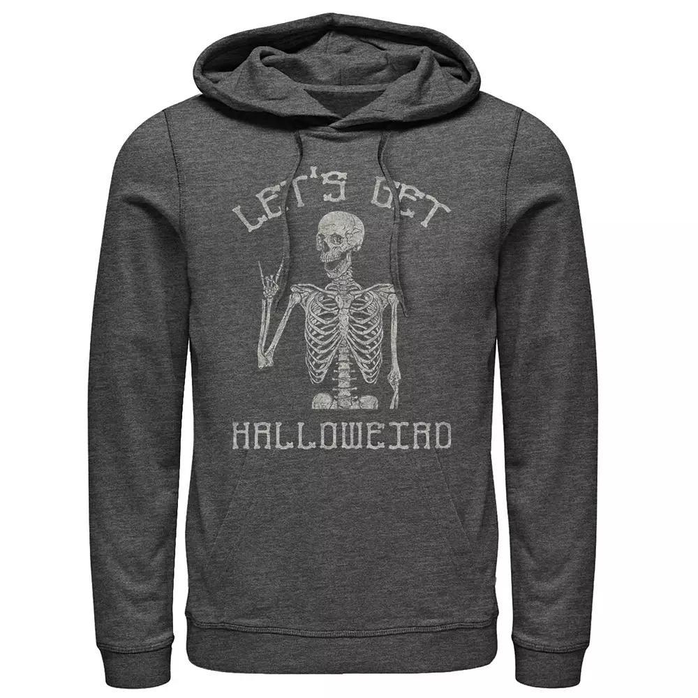 Mens Halloweird Humor Text Hoodie Grey Heather Product Image
