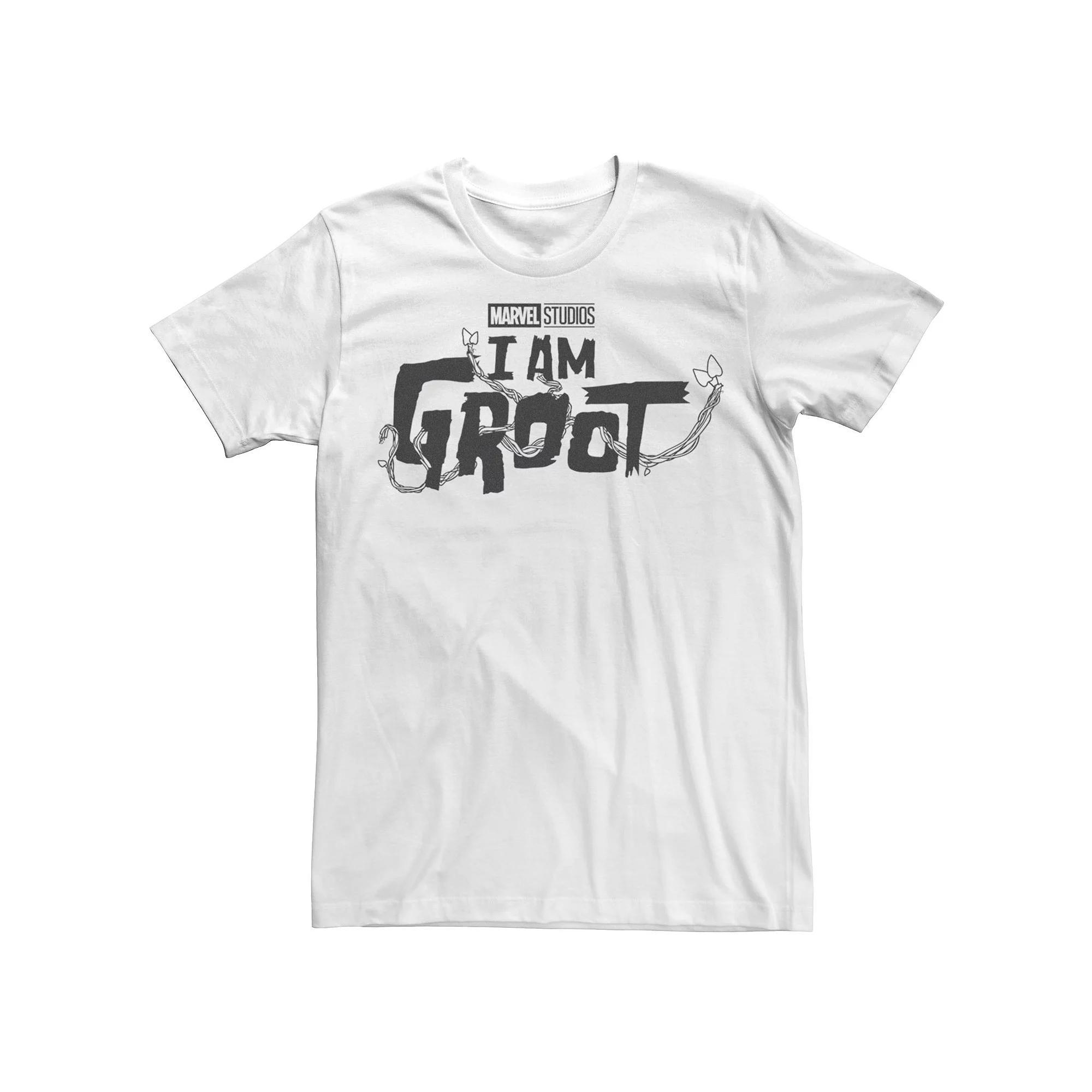 Men's Marvel I am Groot Black Logo Tee,  Product Image