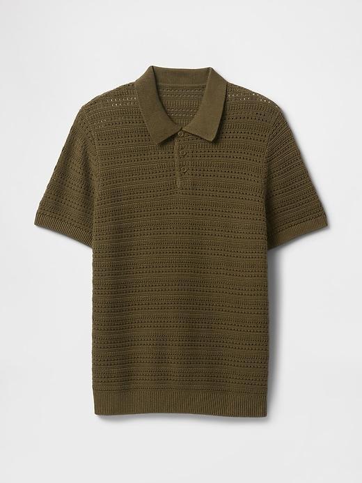 Sweater Polo Shirt Product Image