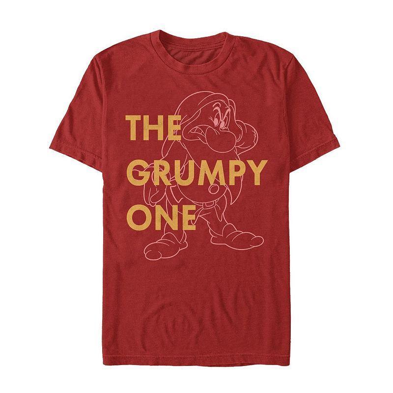 Men's Disney's Snow White and the Seven Dwarves Grumpy Dwarf Tee, Size: XL, Red Product Image