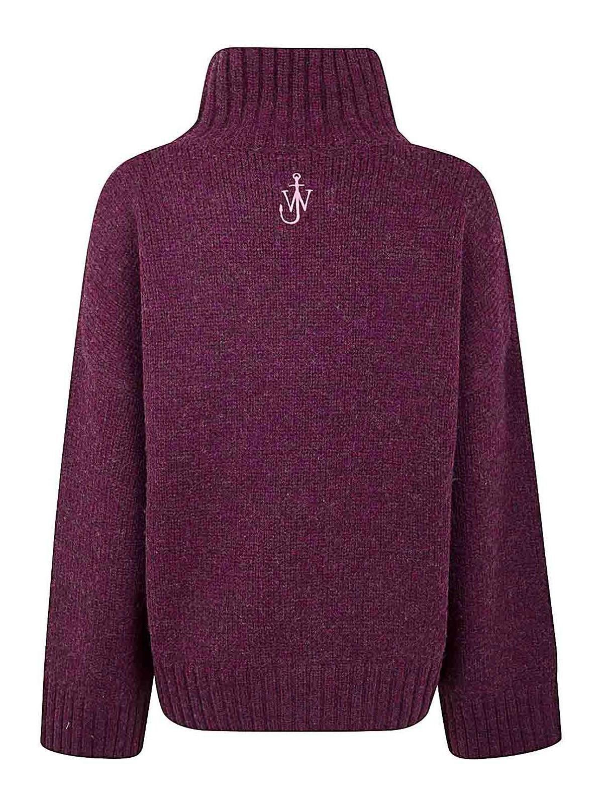 JW ANDERSON J.w. Anderson Turtleneck Jumper In Plum,bubble Gum Pink Product Image