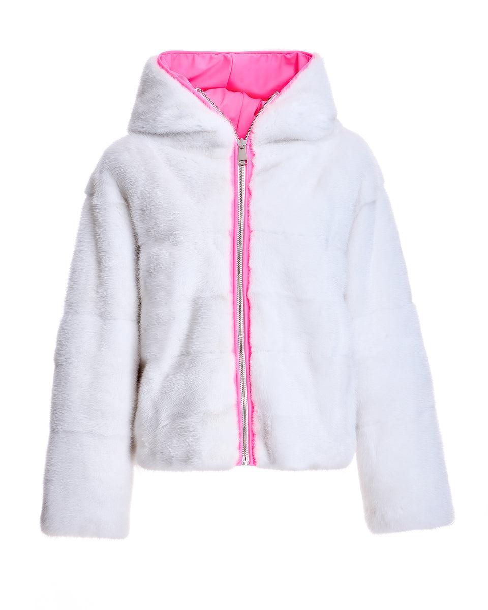 Hooded Mink Jacket Product Image