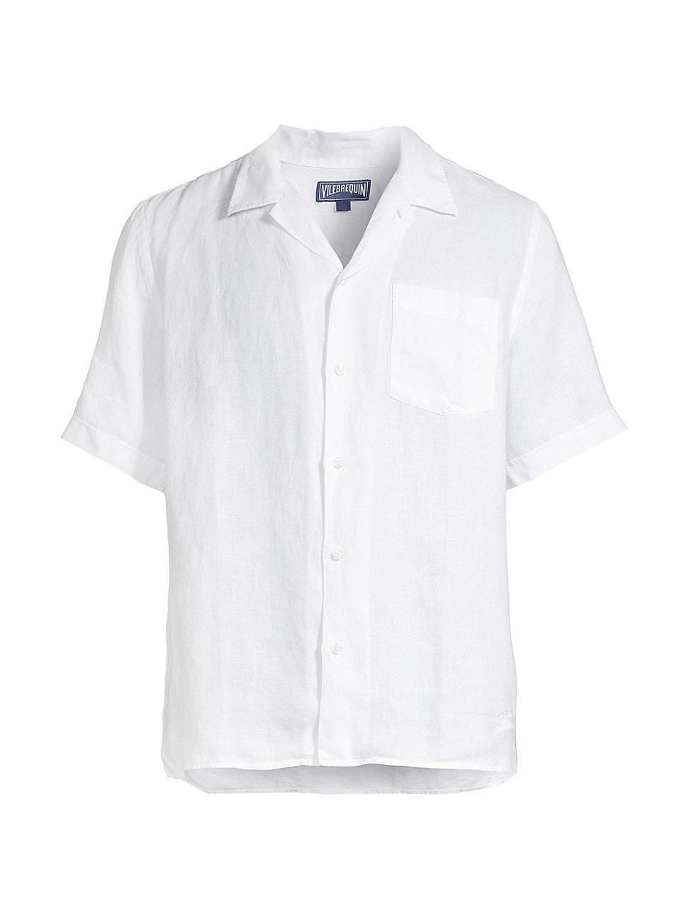 Mens Garment-Dyed Linen Camp Shirt Product Image