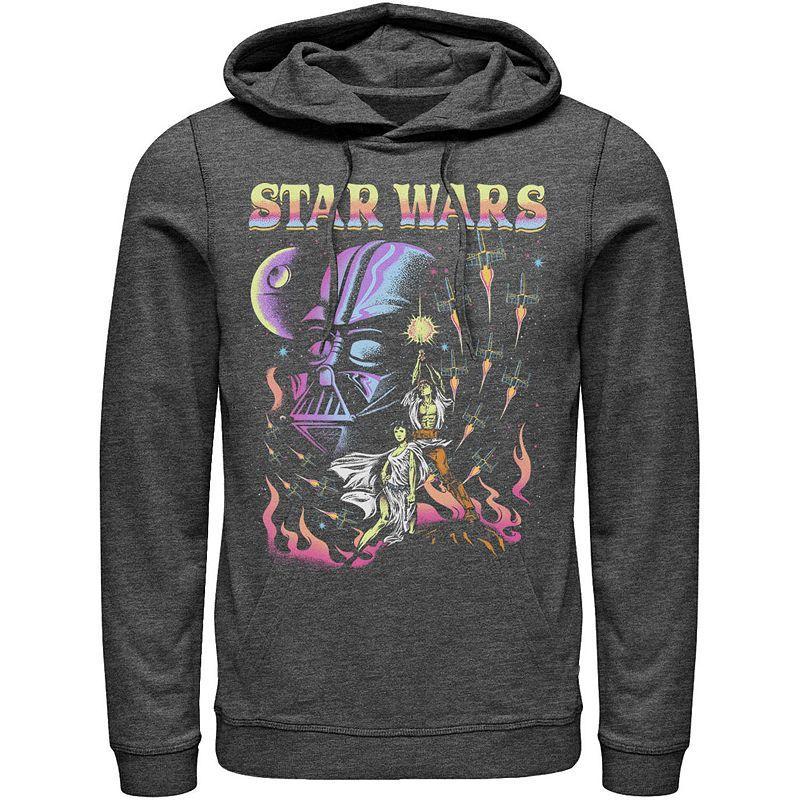 Men's Star Wars Retro Blacklight Colors Poster Hoodie,  Product Image