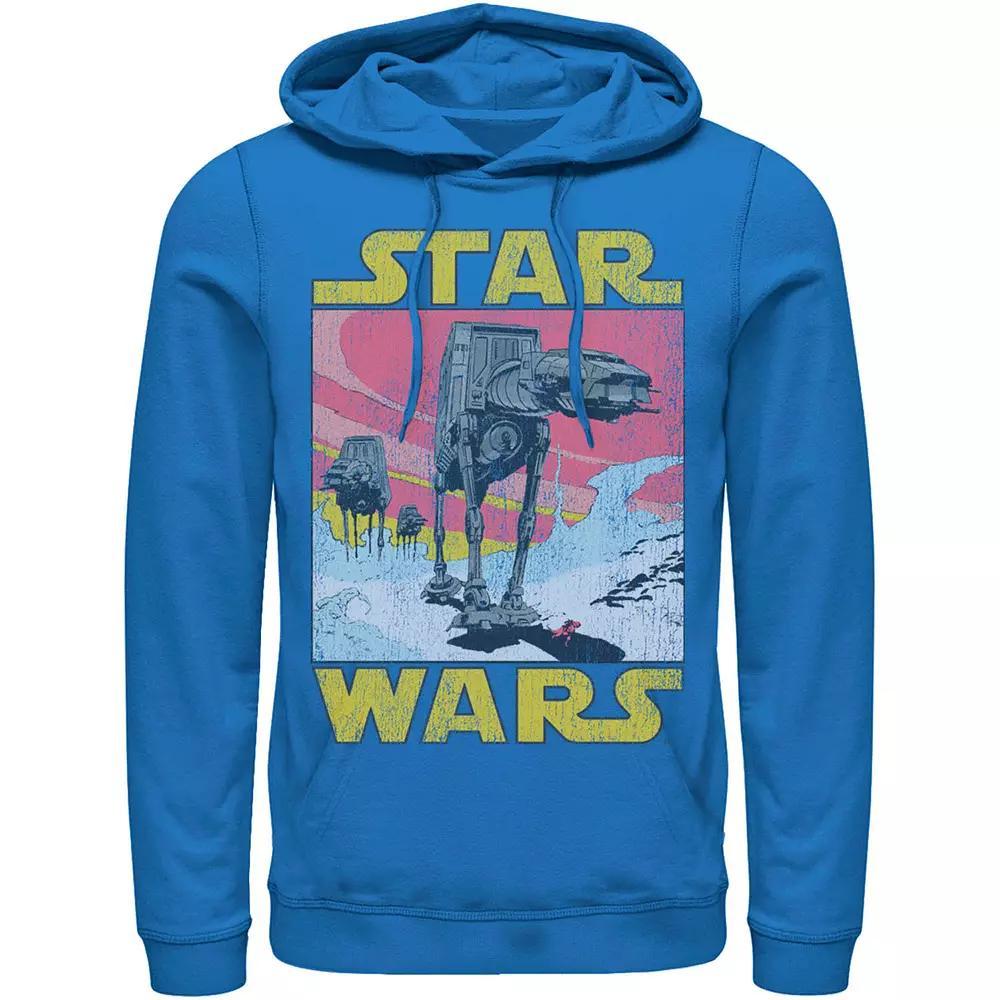 Men's Star Wars At-AT Retro Poster Hoodie, Size: Large, White Product Image