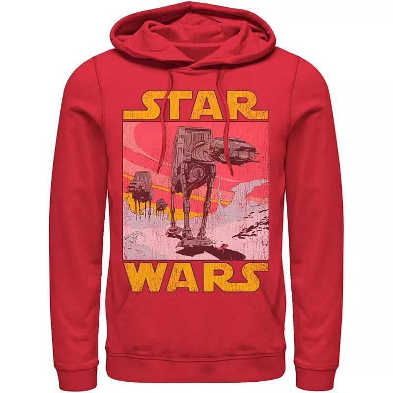 Men's Star Wars At-AT Retro Poster Hoodie, Size: Large, White Product Image