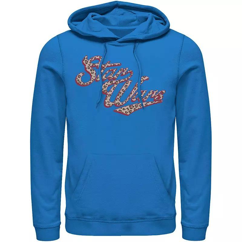 Men's Star Wars Cursive Cheetah Fill Logo Hoodie, Size: Medium, Black Product Image