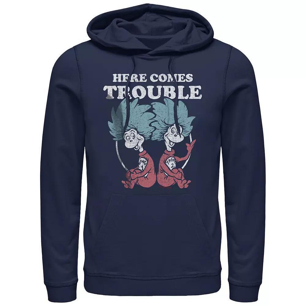Men's Dr. Seuss Thing 1 And Thing 2 Here Comes Trouble Graphic Hoodie,  Product Image