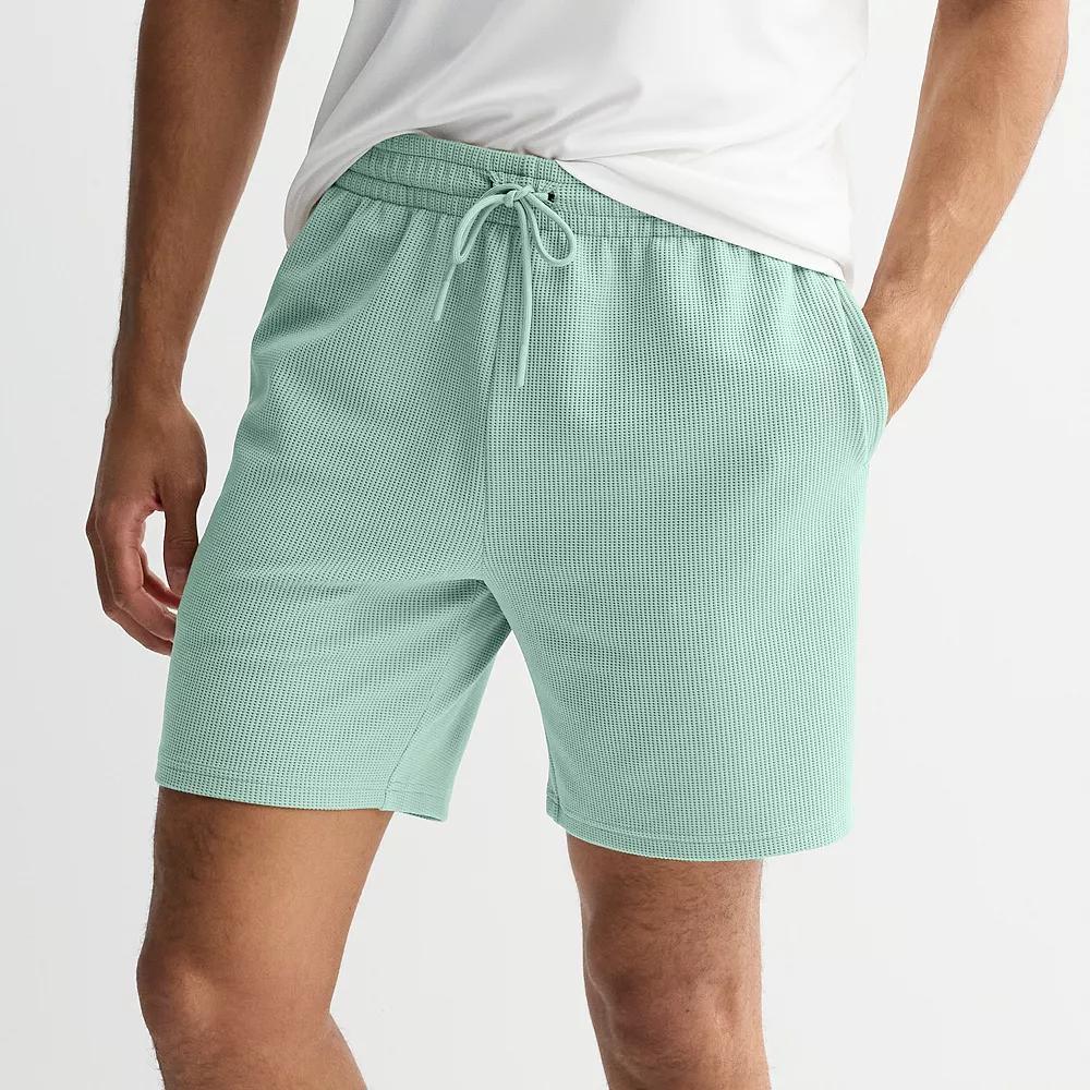 Men's Tek Gear® 7 in. Performance Waffle Weave Shorts, Size: Large, Serene Green Product Image
