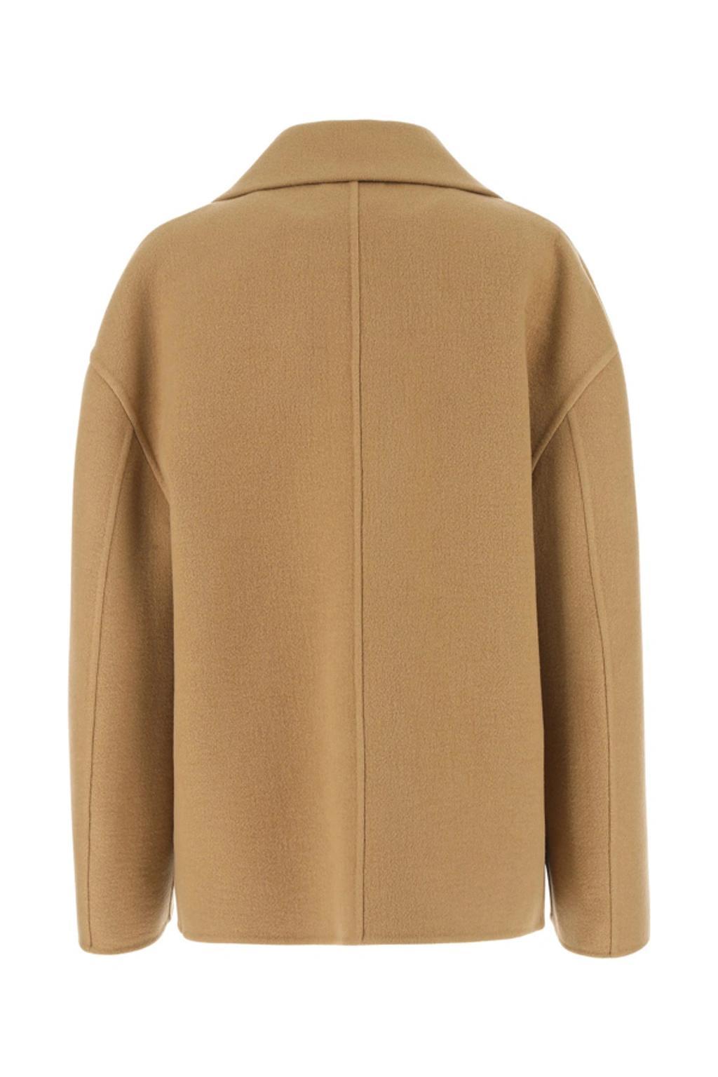 BOTTEGA VENETA Double-breasted Cashmere Coat In Brown Product Image