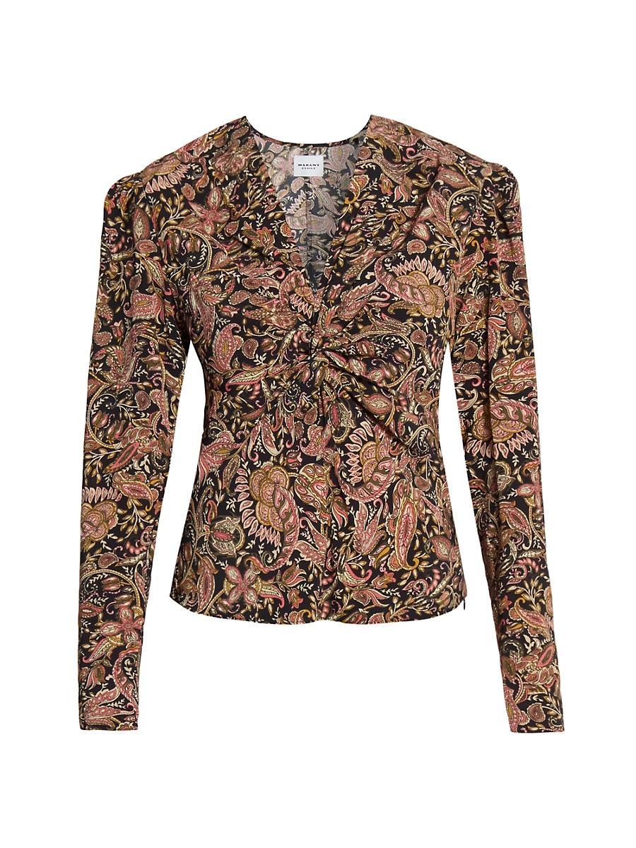 Womens Kelyane Paisley Cotton Top Product Image