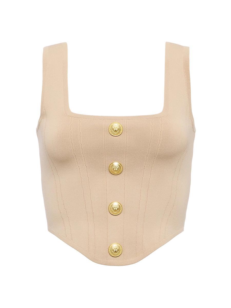 Womens Saga Compact-Knit Corset Top Product Image