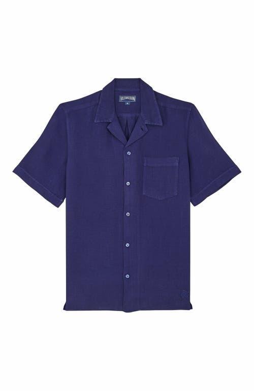 Vilebrequin Men's Linen Solid Bowling Shirt Product Image
