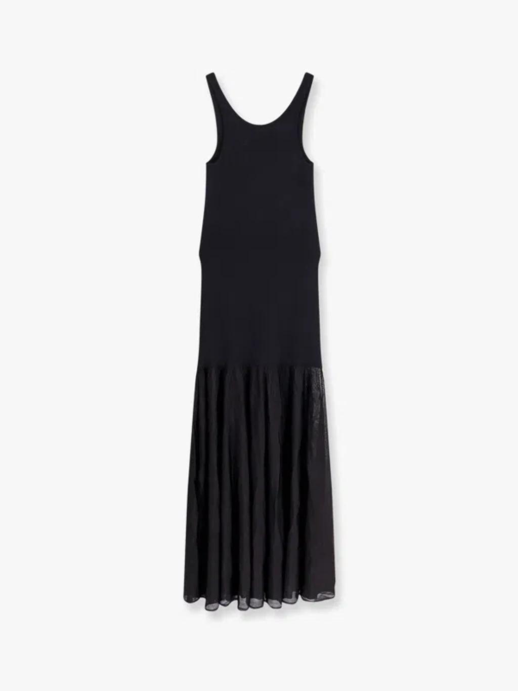 TOTÊME Knit Maxi Tank Dress In Black Product Image