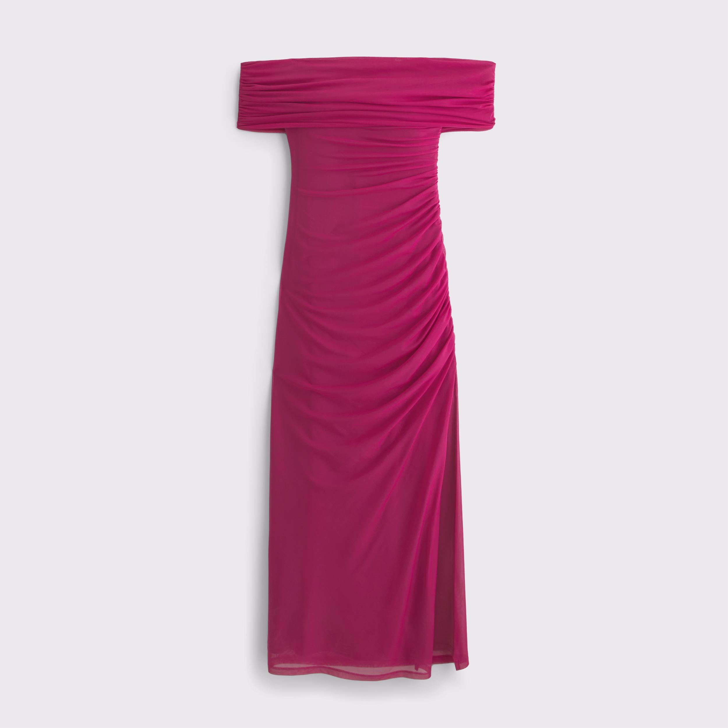 Mesh Draped Maxi Dress Product Image