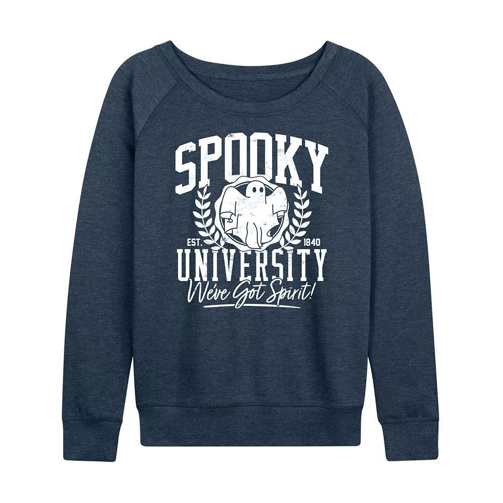 Women's Spooky University Halloween French Terry Long Sleeve Tee,  Product Image