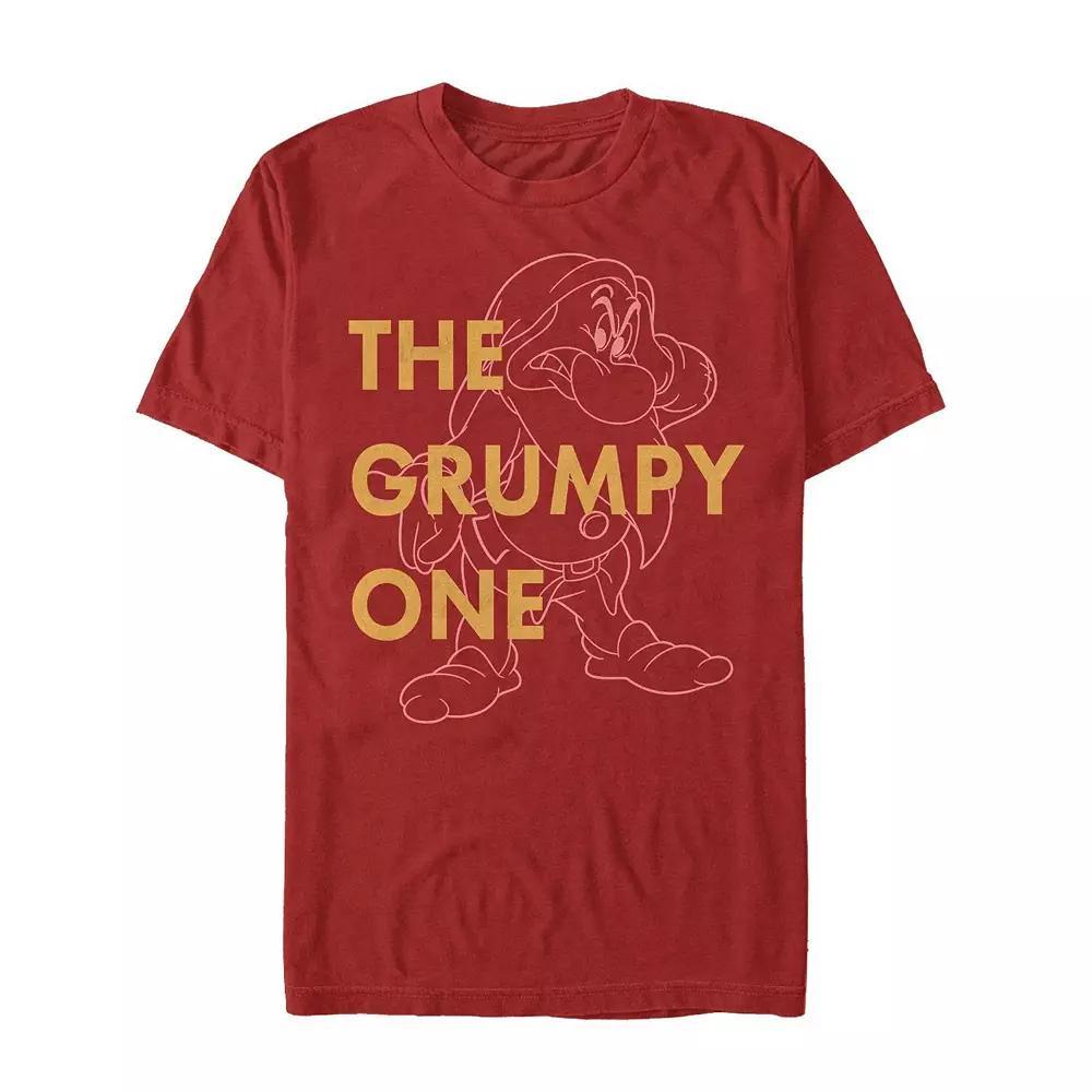 Men's Disney's Snow White and the Seven Dwarves Grumpy Dwarf Tee, Size: XL, Red Product Image