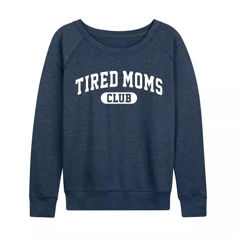 Women's Tired Moms Club French Terry Long Sleeve Tee, Girl's, Size: XL, Heather Grey Product Image