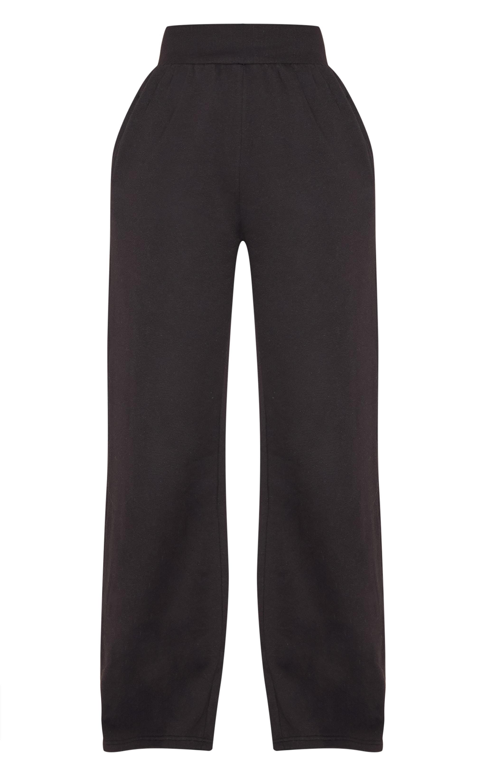 Tall Black High Waisted Wide Leg Sweatpant Product Image