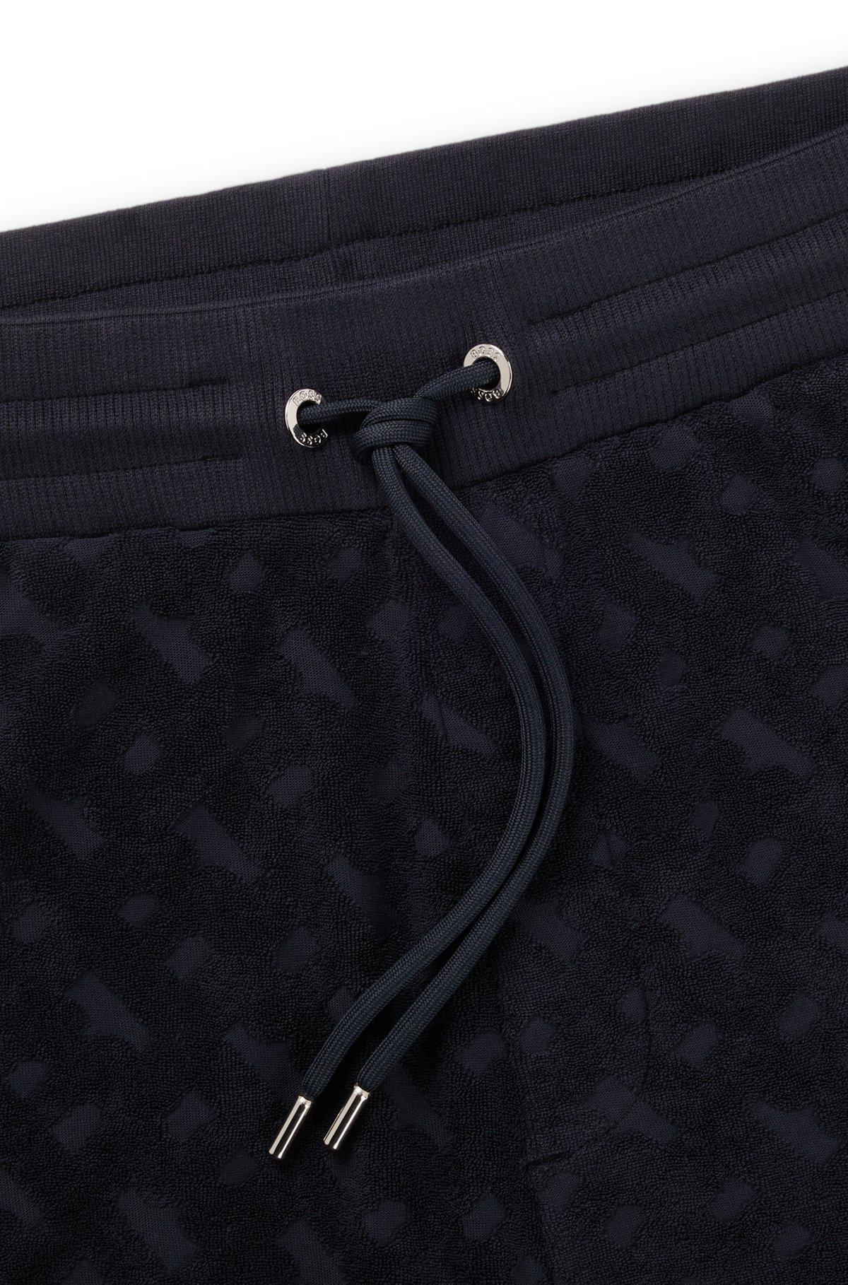 Cotton shorts with all-over monogram jacquard Product Image