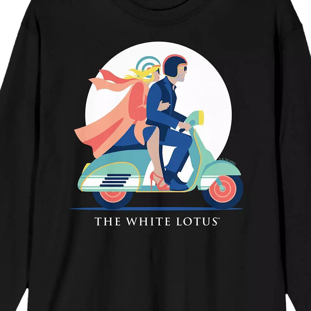 Men's White Lotus Couple Riding Graphic Tee,  Product Image