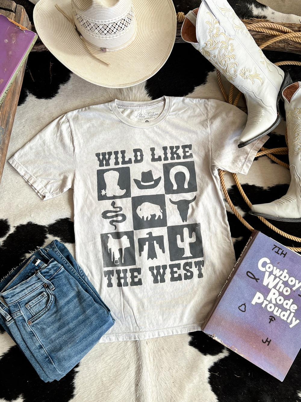 Wild Like The West Checkered Tee Product Image