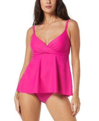 Contours Diamond Wrap Underwire Tankini Top Product Image