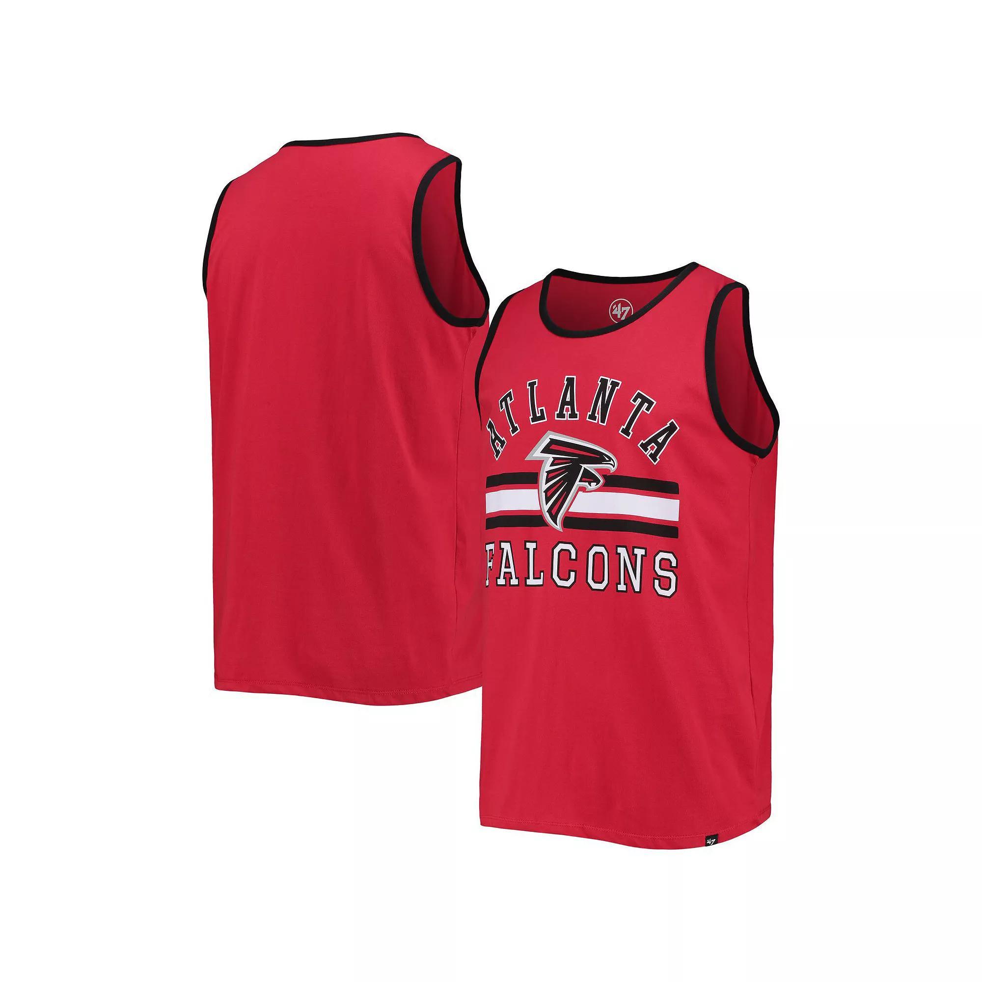 Men's '47 Red Atlanta Falcons Edge Super Rival Tank Top, Size: Small Product Image