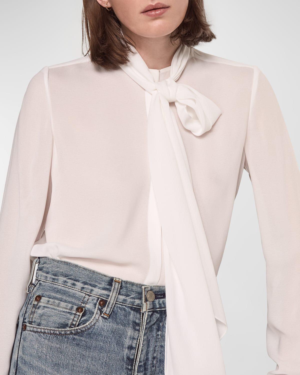 Womens Bow Blouse Product Image