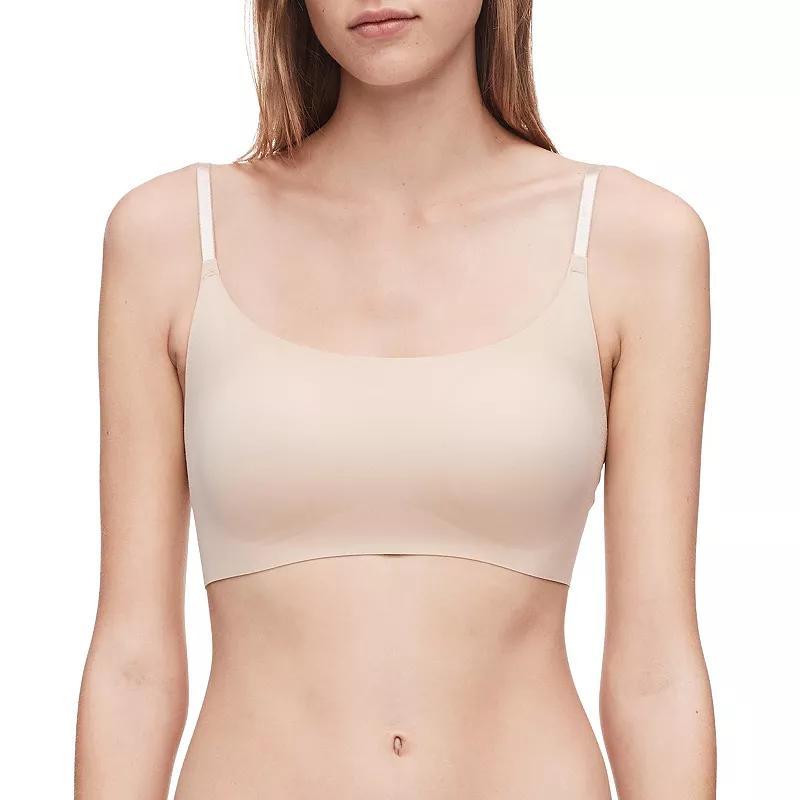 Calvin Klein Womens Invisibles Wirefree Lightly Lined Bralette - Brown Product Image