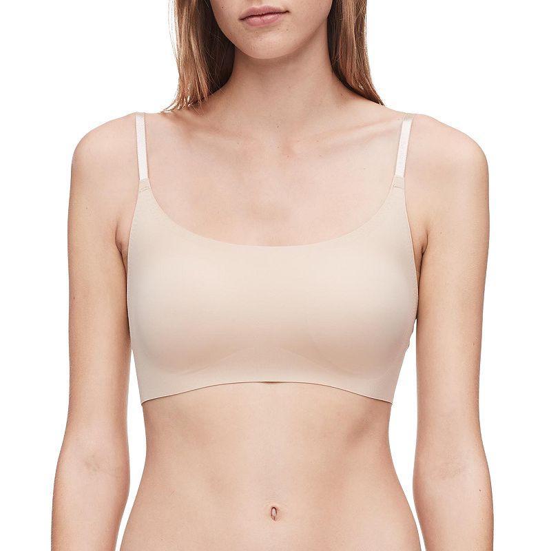 Calvin Klein Womens Invisibles Wirefree Lightly Lined Bralette - Brown Product Image