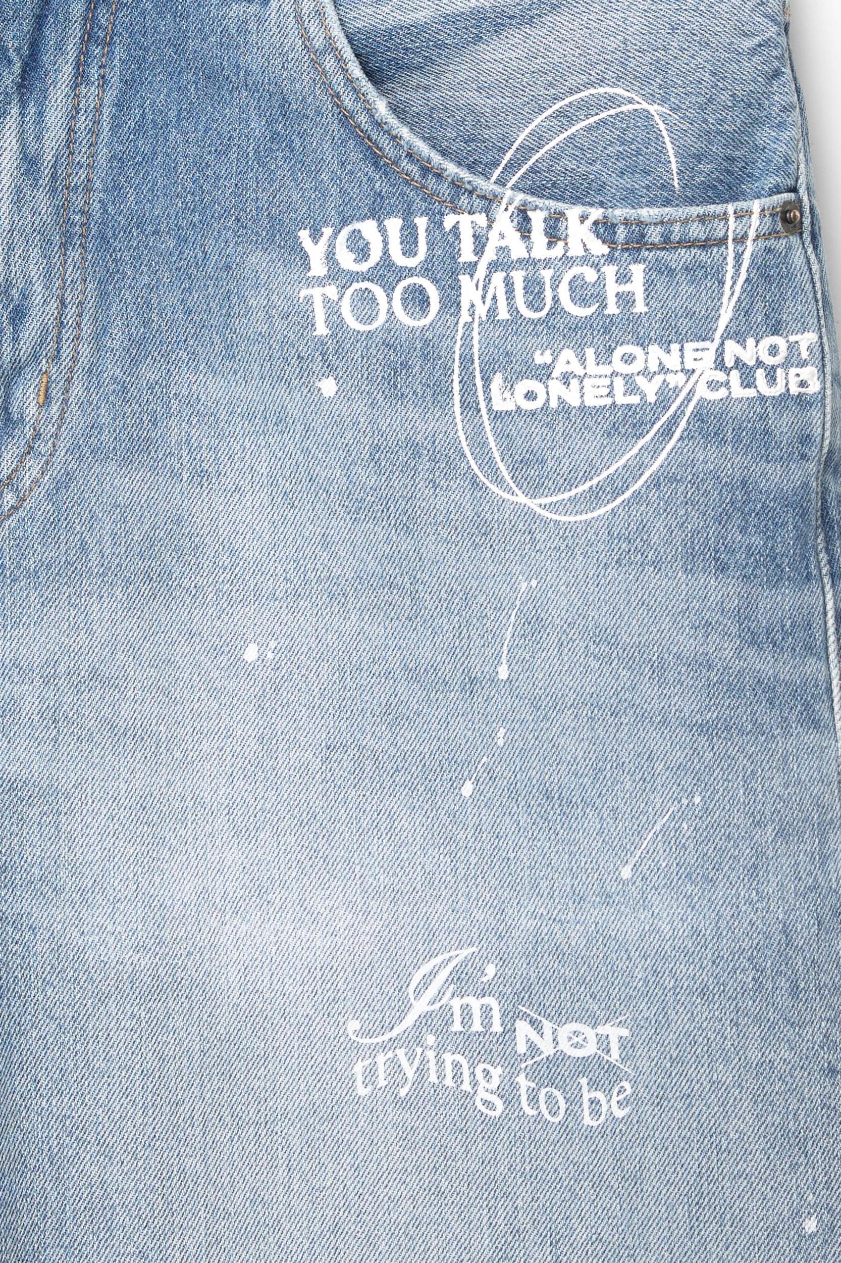 Ripped denim Bermuda shorts Product Image