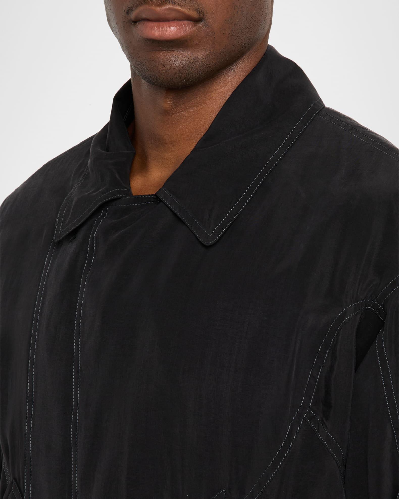 Men's Asymmetrical Lyocell Bomber Jacket Product Image