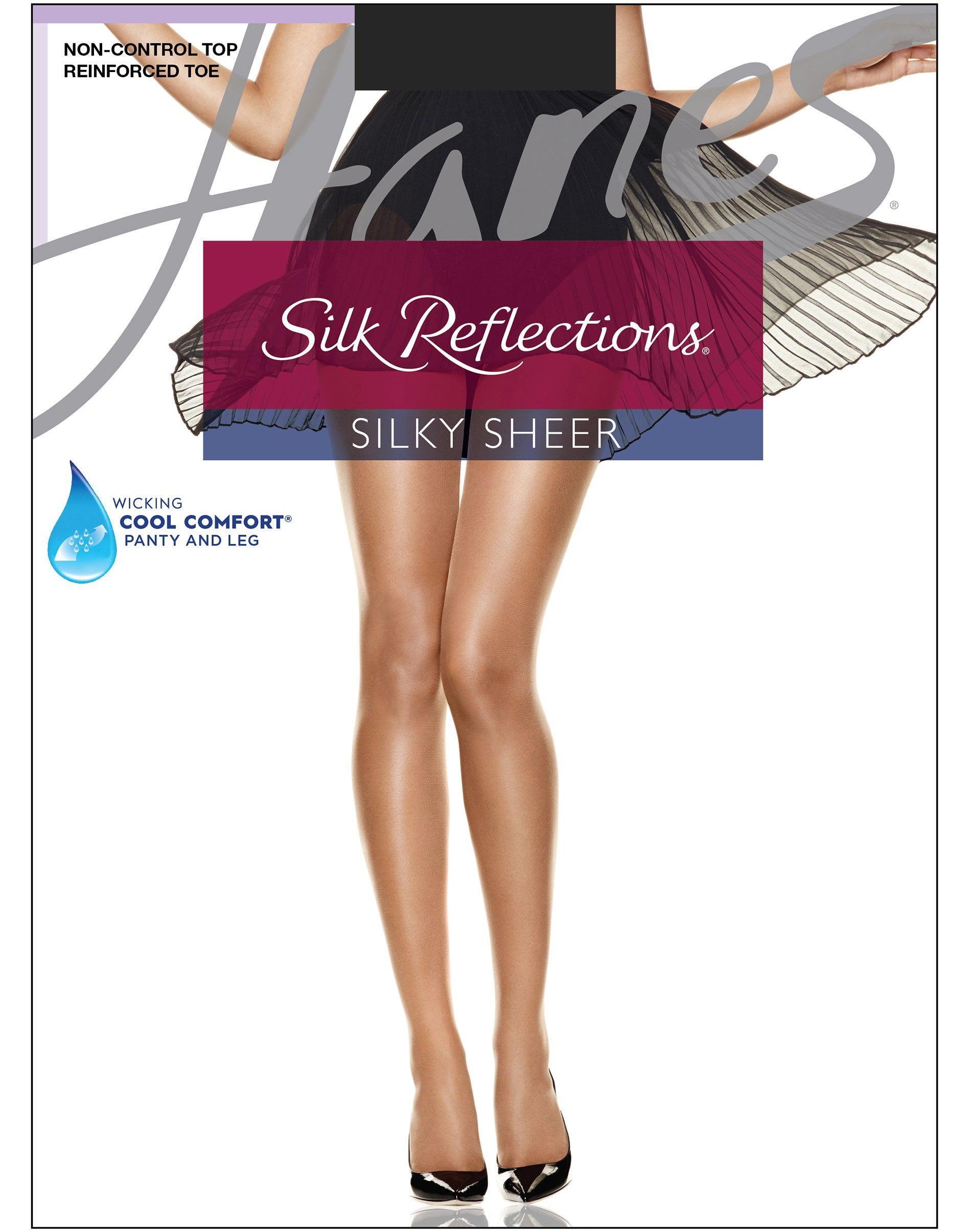 Hanes Silk Reflections Pantyhose with Reinforced Toe Barely There AB Womens Product Image