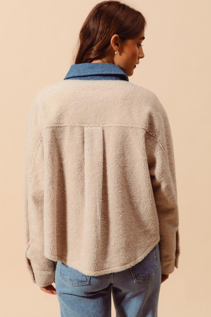 Sherpa and Denim Jacket Product Image