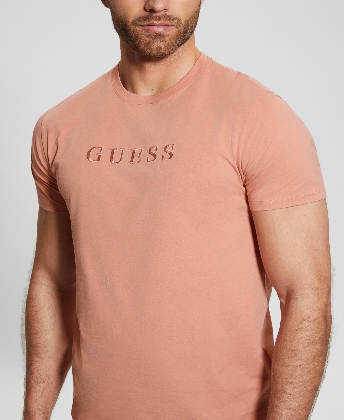 Guess Short-Sleeve Embroidered-Logo Pima T Product Image