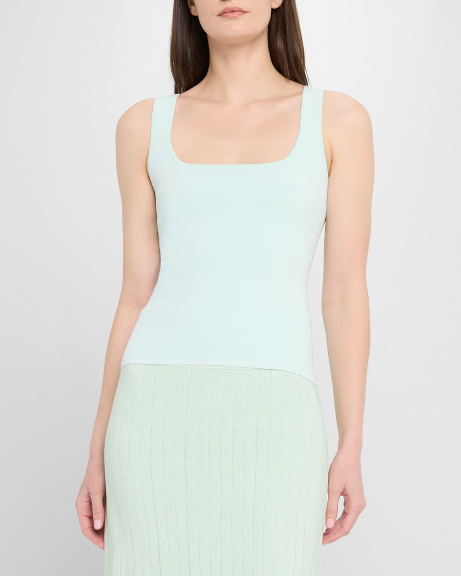 Square-Neck Knit Tank Top Product Image