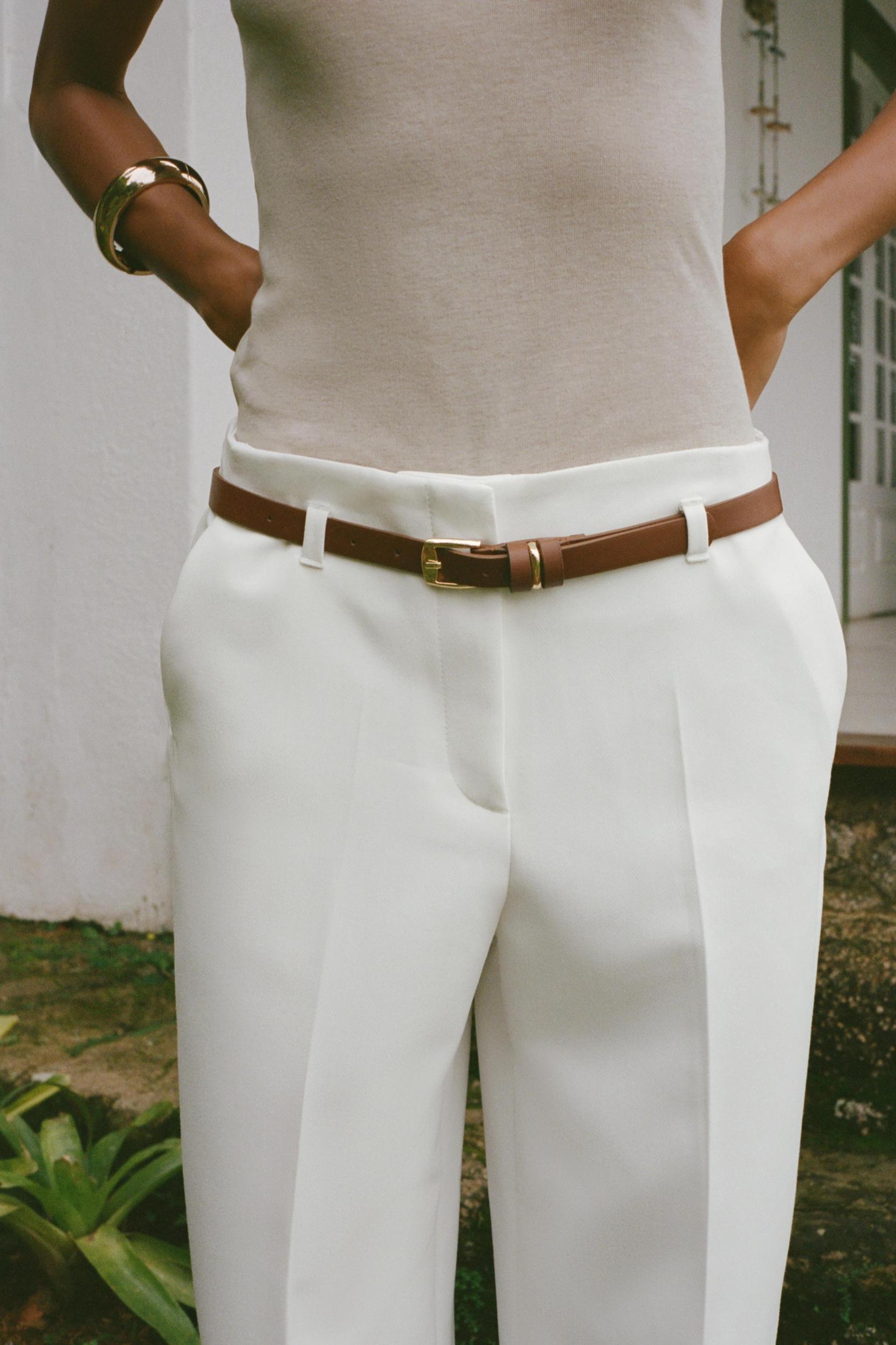 BELTED CUFFED PANTS Product Image