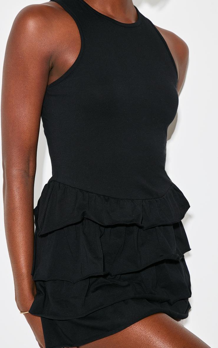 Tall Black Frill Shift Dress Product Image